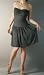 Black Stripe Two Pocket Dress with Tie