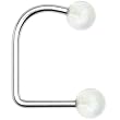 14 Gauge Clear Glow in the Dark Lippy Loop Labret