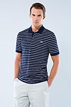 Short Sleeve Double Stripe Pique Polo