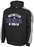Northwestern Wildcats adidas Black 3-Stripe Hoodie
