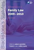 Cover of Blackstone's Statutes on Family Law 2009-2010 by  0199569207