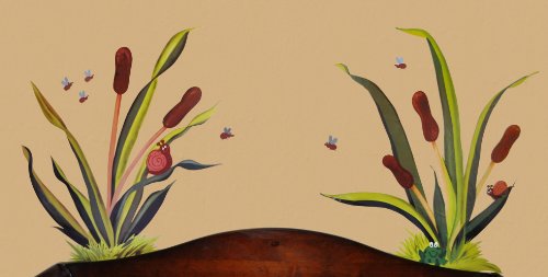 Green Grassy Leaves Wall Mural Vinyl Sticker Pollywog Pond   Frog & Snails