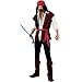 Caribbean Pirate Jack Sparrow Mens Fancy Dress Small