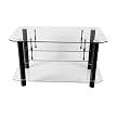 Suspended Shelf TV Stand - Clear/ Black (42")