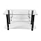 Suspended Shelf TV Stand - Clear/ Black (42")