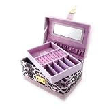 Coffret &agrave; Bijoux "So British" violet l&eacute;opard