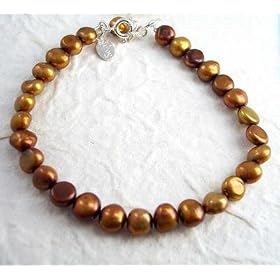 Modern Freshwater Pearl Bracelet, 7.5