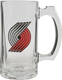 Portland Trail Blazers Beer Mug: 3D Logo Glass Tankard