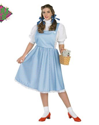 Childrens Toyshop  Toys : Wizard of Oz tm Dorothy tm Adult Fancy Dress Costume with Hair Bow