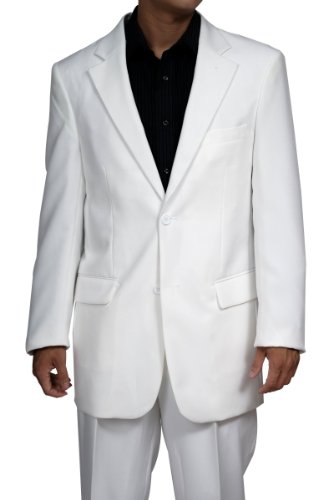New Men's 2 Button White Dress Suit - Includes Jacket and Pants
