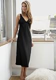 Jones New York Sexy Solid Satin Gown Sleepwear