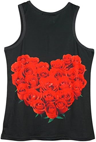 Phoenx Men's Summer Sleeveless Fashion 3D Printing Colorful T Shirt Tops Vest