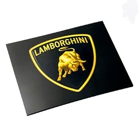 Lamborghini Black Crest Mouse Pad
