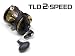 Shimano TLD 2-Speed Conventional Reel, 40 Pounds/450 Yards