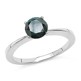 1.01 Carat Genuine Blue Diamond 14K White Gold Ring