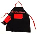 Antony Worrall Thompson Barbecue Apron and Mitt (in Black and Red)