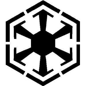  STAR WARS SITH EMBLEM LOGO - 5" SILVER - Vinyl Decal Sticker