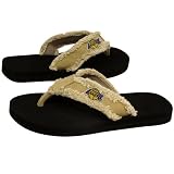 NBA Los Angeles Lakers Unisex Khaki Frayed Flip Flops (7/8)