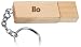 Engraved Wooden USB Flash Drive 8 GB with chain - Engraved name Ilo