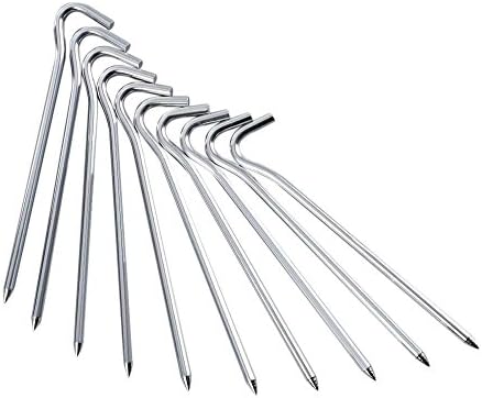 10pcs 18cm Tent Peg Practical Aluminum Alloy Curved Stake Nail Outdoor Traveling Camping Equipment