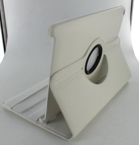 White color 360 Degrees Rotating Stand Leather Case Cover Skin for Barnes & Noble Nook HD+ 9 Inch Tablet PC