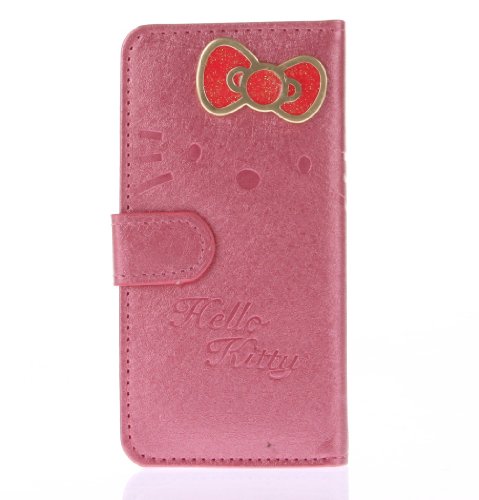 Energystore Hello Kitty Cute Leather Flip Case for Iphone 5 (Rosered)