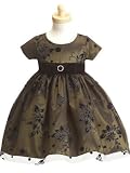 Green and Black Flocked Tulle Dress 9-12M - (Child)