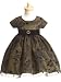 Green and Black Flocked Tulle Dress Size 5 - (Child)
