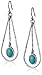 Lucky Brand Oblong Turquoise Colored Hoop Earrings