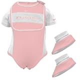 Nike Florida Gators White & Pink Infant 3-piece Creeper Set