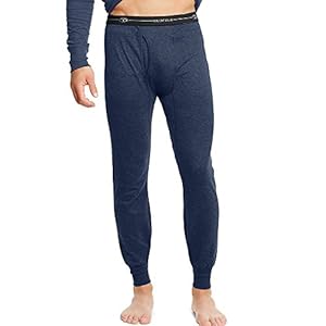 Duofold Men's Mid Weight Wicking Thermal Pant, Navy, Small