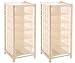 Kitchen & Housewares : ORGANISER: SET of 2 Canvas & Wood Shoe Storage Racks for 24 pairs