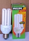 6 x 18 Watt (100 Watt equivalent light output) Philips Low Energy Saver Saving Light Bulbs ES Edison Screw.