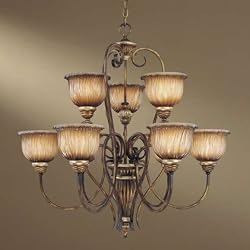 Minka Raffine Aged Patina 9 Light Chandelier 969-243