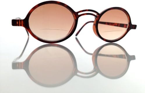 Bifocal Reading Sunglasses, Lennon Style, by ALPHA BOOMER (2.50, Tortoise)