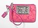 Coach Signature Poppy Wristlet Case Bag for IPOD Melon/Magenta
