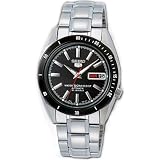 SEIKO 5 barbati ramă 50M IP Negre auto-bobinaj Model Watch automată SNKF51K1