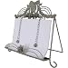 Gray Ornate Scrolls European look Metal Cookbook or book Stand holder