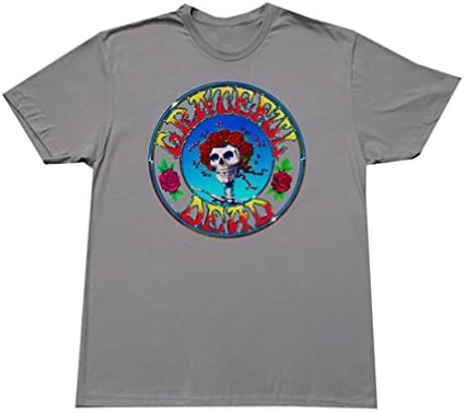 Greatful Dead Bertha Skull Print Mens T-Shirt - Olive (Medium)