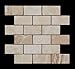 Romano 2X4 Filled and Honed Travertine Brick Mosaic Tile