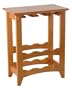 Winsome Wood Wine 6-Bottle Rack and Glass Holder, Honey