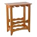 Winsome Wood Wine 6-Bottle Rack and Glass Holder, Honey