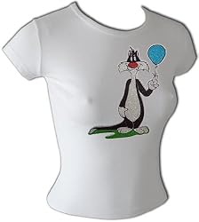 Vintage 1966 Looney Tunes Sylvester Cat Tweety Authentic WB Cartoon Sexy T-Shirt