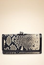 Snakeskin Print Frame Purse