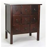 Solid Hardwood CD Storage Apothecary Cabinet Chest