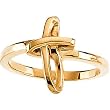 14K Yellow Gold Cross Ring