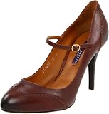 Ralph Lauren Collection Women's Pam Mary Jane Pump,Dark Brown,10 B US