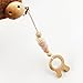 Wooden Baby Teether Beaded Pacifier Clip Baby Accessories Dummy Chain Baby Teether Toys