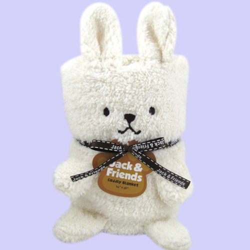 White Bunny Cuddly Blanket - Jack and Friends