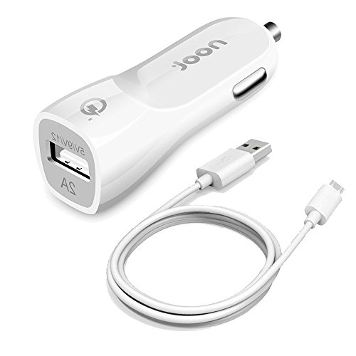 Samsung Galaxy S7 Edge Car Charger 18W Qualcomm Quick Charge 2.0 USB Adapter with 3 feet Micro USB Charging Cable Cord for all QC 2.0 Compatible Devices